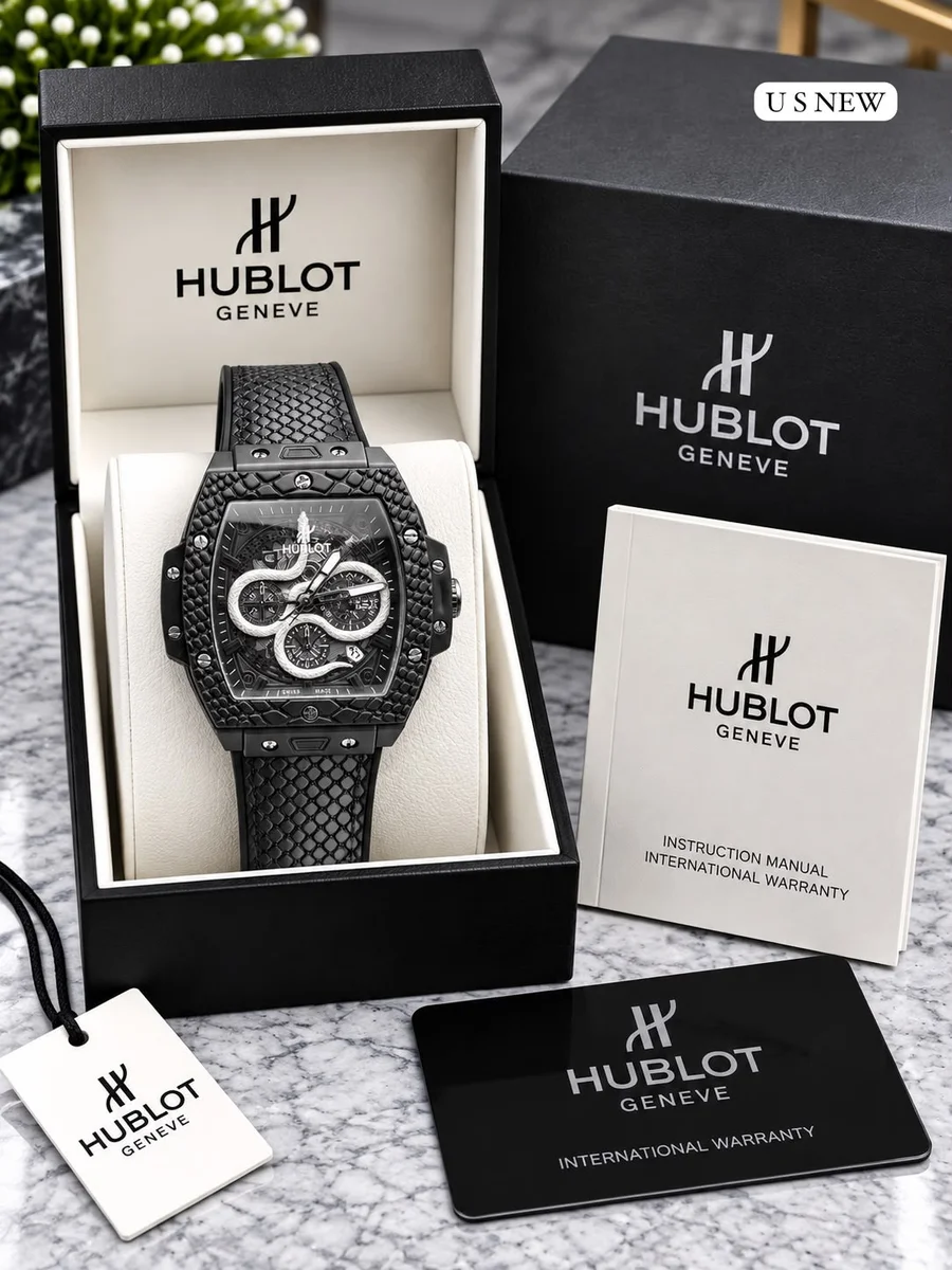 *HUBLOT  Ultraflat Titanium Silver Dial Men's Watch Limited Edition * 2