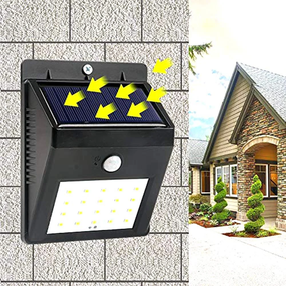 Solar Security LED Light – 30-LED Outdoor Wall | AutoSafeo  SKU 0213_solar_led_light  DSIN 213