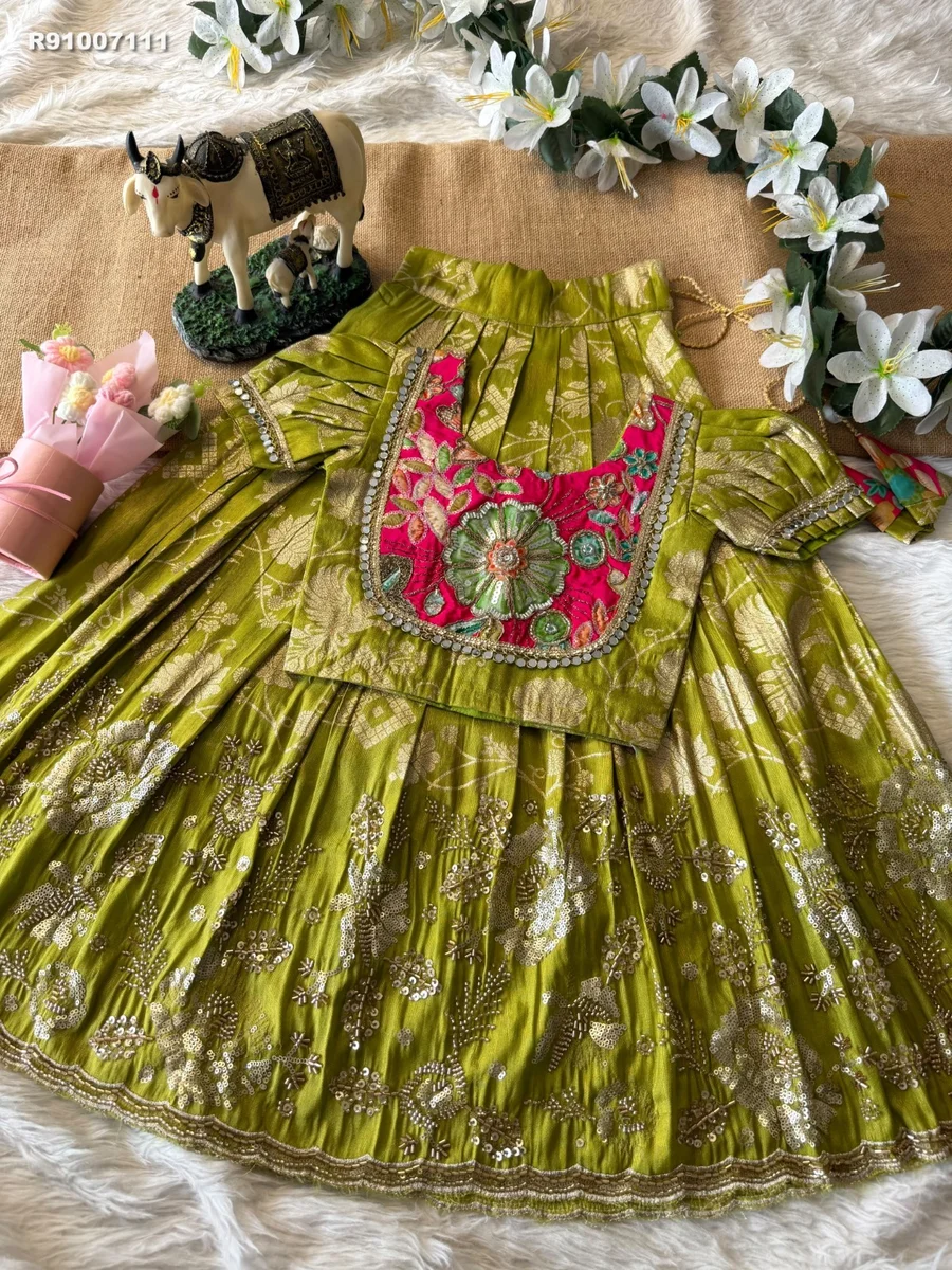 RK ethinic...Speciality:- Position print with maggam work  Beautiful kids dress 7