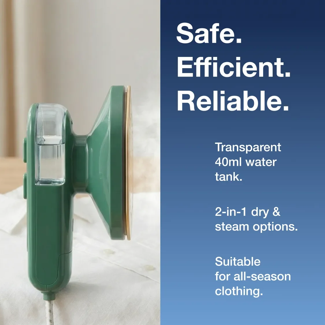 Portable Steam Iron – 2-in-1 Travel Garment Steamer | Happy Bathers  SKU 0312_mini_steam_iron_1pc  DSIN 312 6