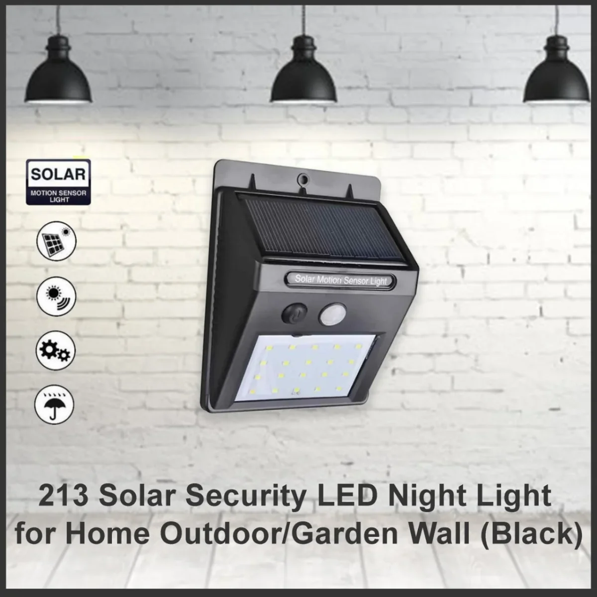Solar Security LED Light – 30-LED Outdoor Wall | AutoSafeo  SKU 0213_solar_led_light  DSIN 213 3