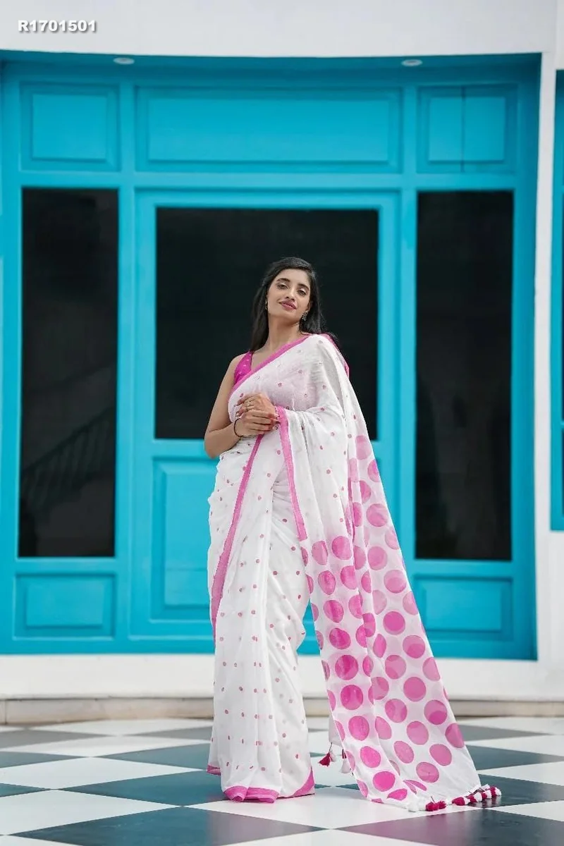 RK ethinics...Fabric - Plain Linen  Work - Digital Print.  Extra Work - Latkan (Fumka) 6