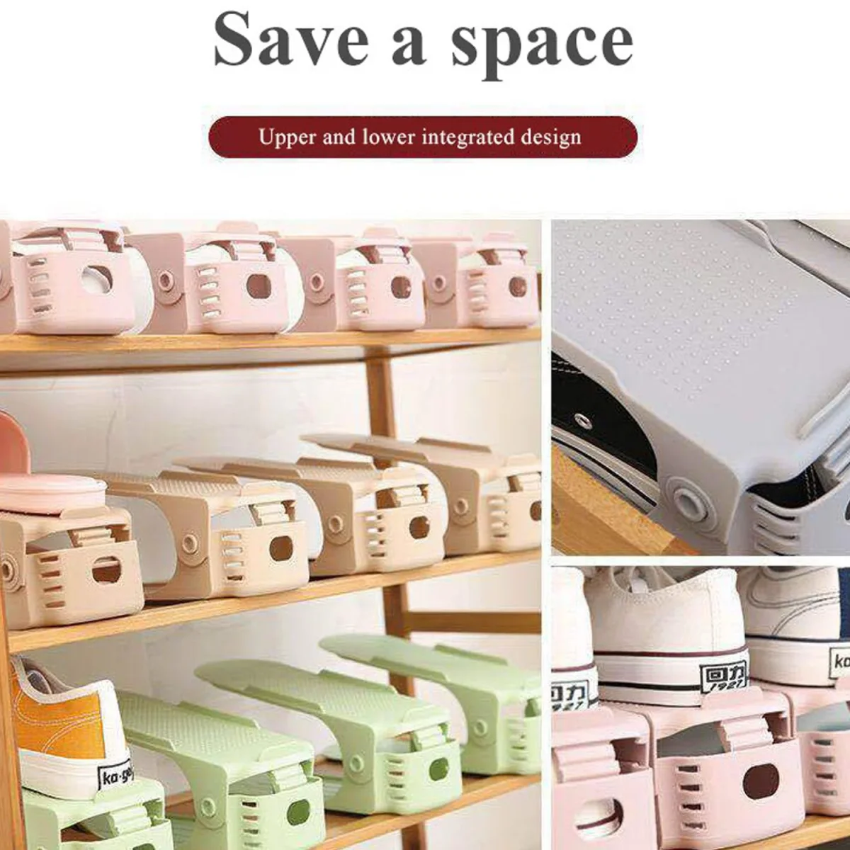 Adjustable Shoe Organizer – Folding Space Saver | Velvet Organizers   SKU 7277_adjustable_shoe_holder  DSIN 7277 6