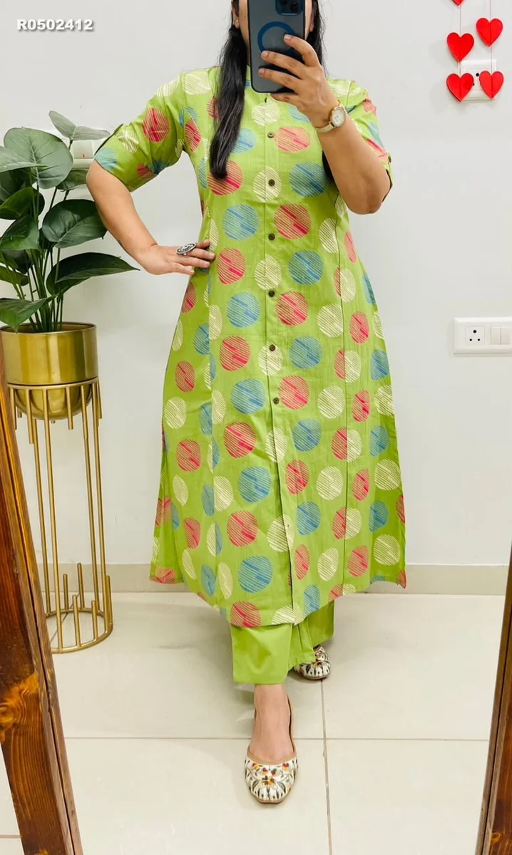 RK ethinics ...Co-Ords set in Aline kurti pattern paired with Ankle length pant giving 5