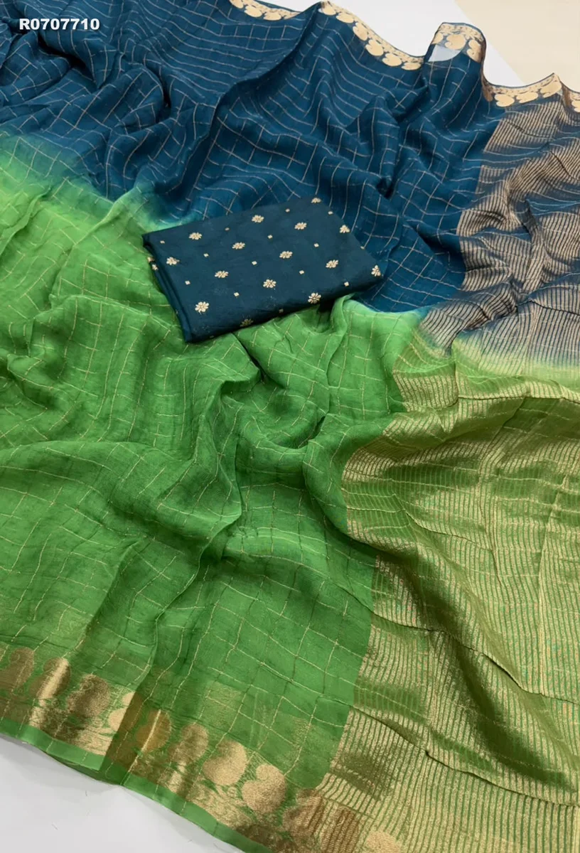 RK ethinics...New Colour Added  Viscose Georgette Saree With Viscose Blouse & premium 2D Daying 4