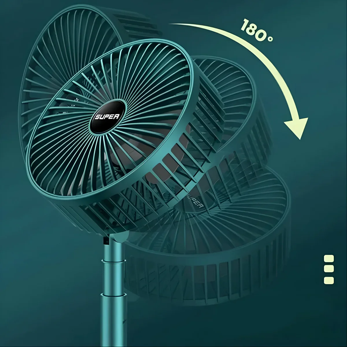Portable Desktop Fan – Adjustable, Silent, Foldable | Velvet Wellness SKU 4642_telescopic_fan_adjustable  DSIN 4642 3