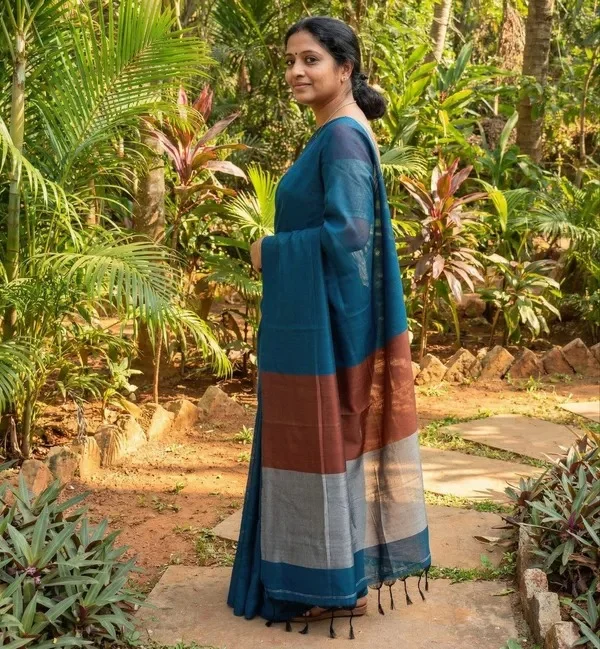 Product ID: mKn9aOSB  Samaira Khadi Cotton Saree Running Blouse 3