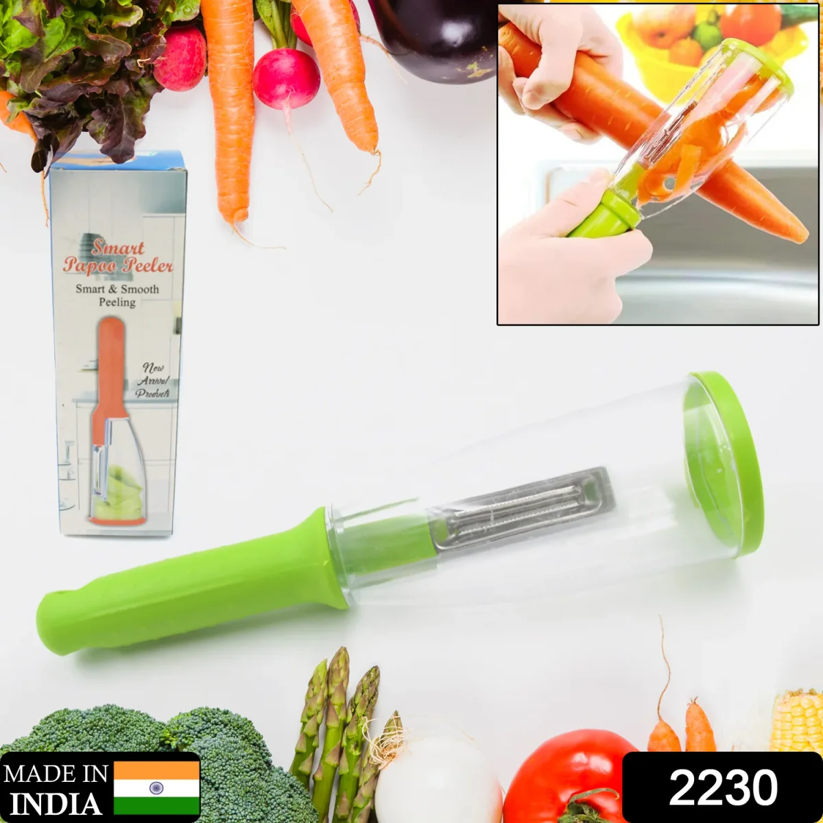 Smart Vegetable Peeler – Mess-Free with Container | Quickslice   SKU 2230_vegetable_fruit_peeler  DSIN 2230 2