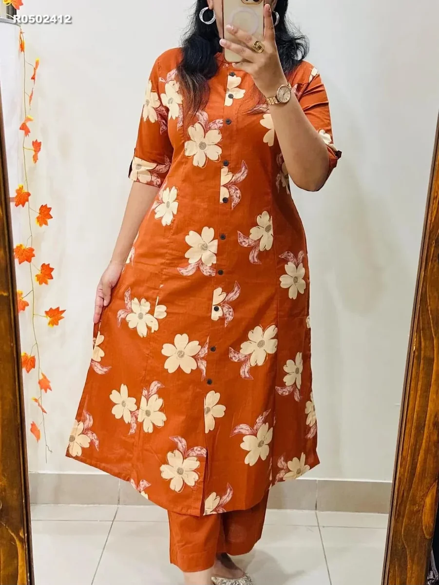 RK ethinics ...Co-Ords set in Aline kurti pattern paired with Ankle length pant giving 2