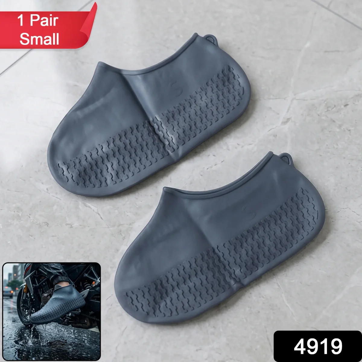 Small Reusable Waterproof Shoe Covers for Rain Protection   SKU 4919_small_rain_shoe_cover  DSIN 4919 2