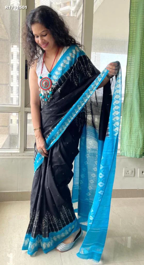 RK ethinics....Community admin  Fabric - Plain Linen  Work - Digital Print.  Saree length - 6.30 Meter (With Digital Blouse)  Blouse Fabric - Plain Linen with digital print blouse
