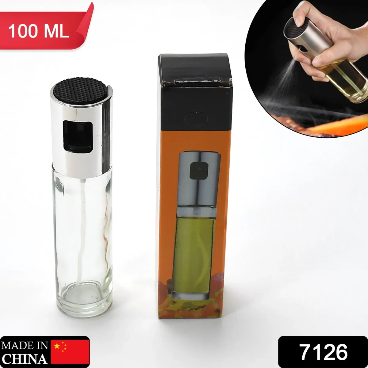 Oil Sprayer Dispenser – 100ml Glass Bottle for Cooking | Own Hydrate SKU 7126_cooking_oil_spraye_100ml  DSIN 7126 2