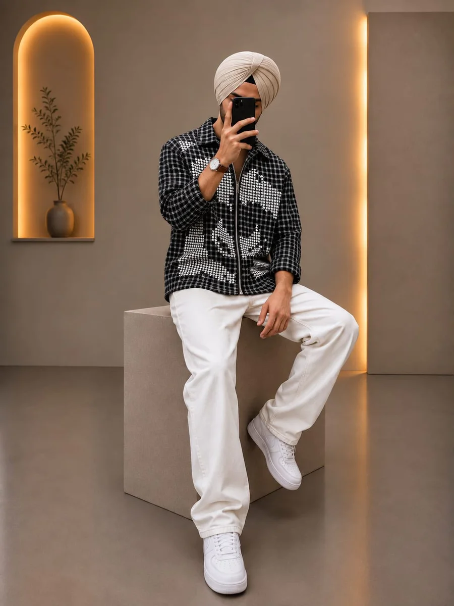 Brand :- DISGNER HOOD  Party wear Most demanded premium shirt article  Complete zipper Boxy fit shirt 3