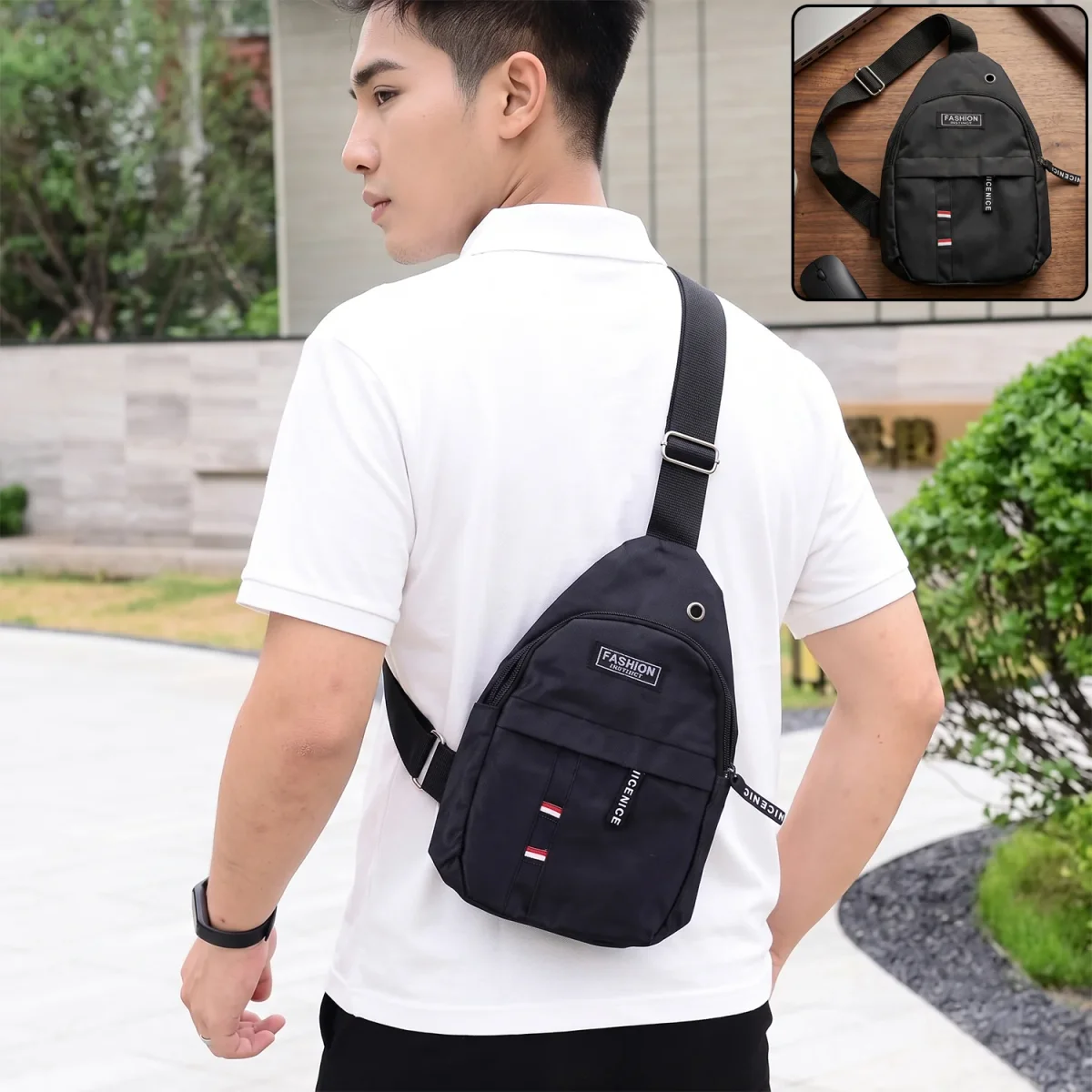 Waterproof USB Charging Sling Bag – Travel & Crossbody | FERVENT  SKU 13237_travel_shoulder_bag_1pc  DSIN 13237