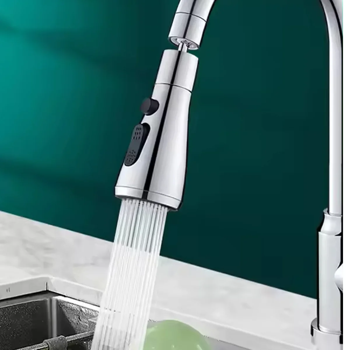 Kitchen Faucet Sprayer – 3-Function Pull Down |   SKU 15166_kitchen_sink_faucet_aerator_1pc  DSIN 15166 6