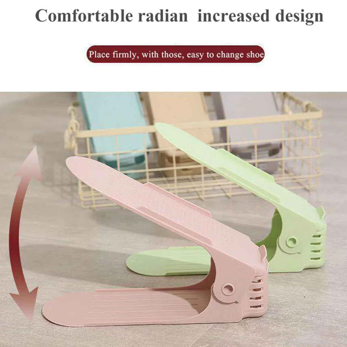 Adjustable Shoe Organizer – Folding Space Saver | Velvet Organizers   SKU 7277_adjustable_shoe_holder  DSIN 7277 3
