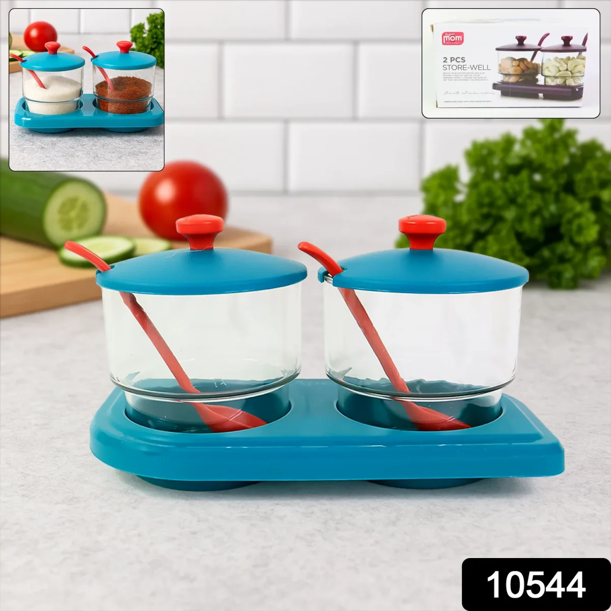 Multipurpose Spice Container Set – Durable & Compact Kitchen Storage SKU 10544_supermom_storewell_2pc  DSIN 10544 2