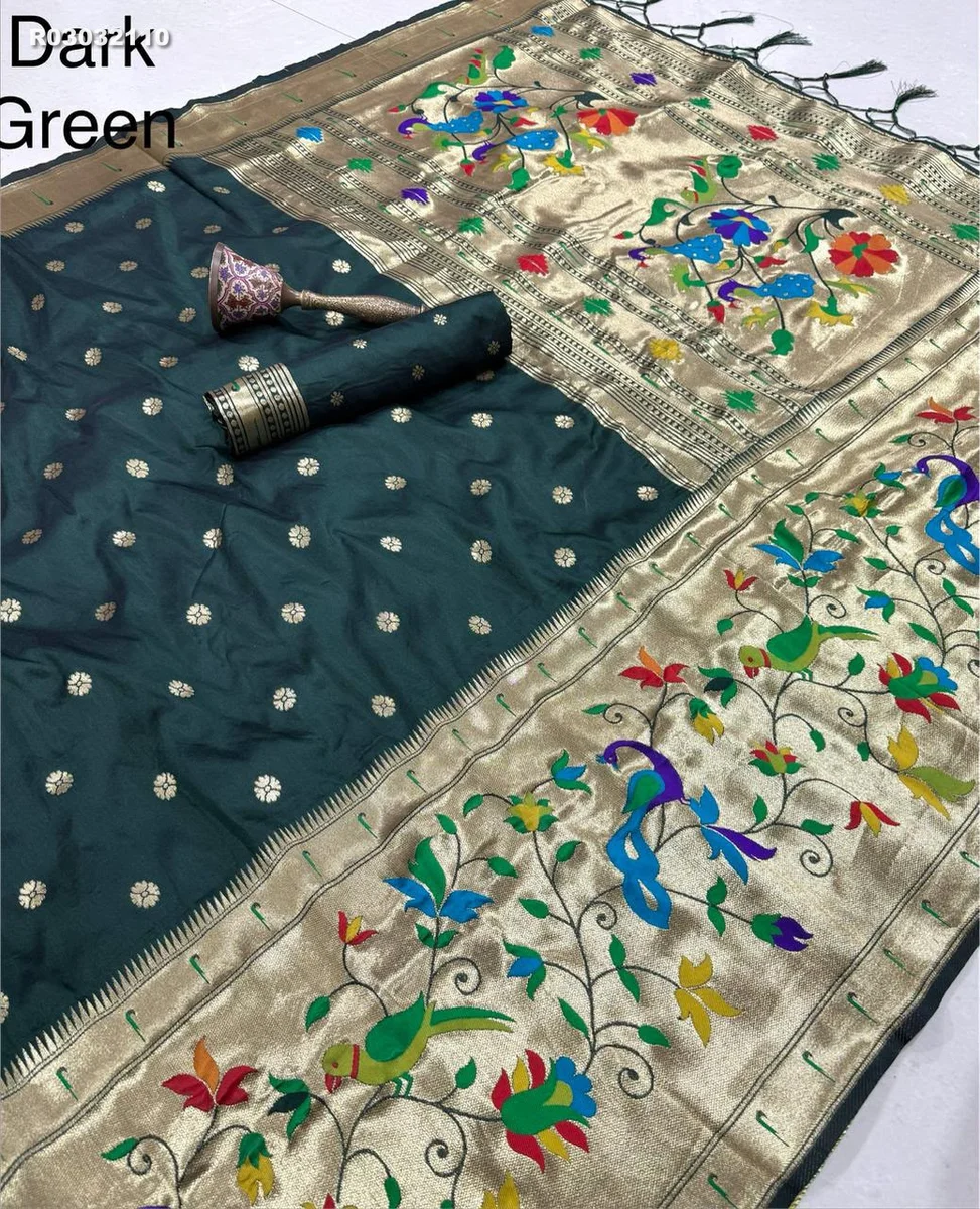 RK ethinics...Pure silk sarees  FABRIC:-PURE SOFT KANCHIVRAM PETHANI SILK 4