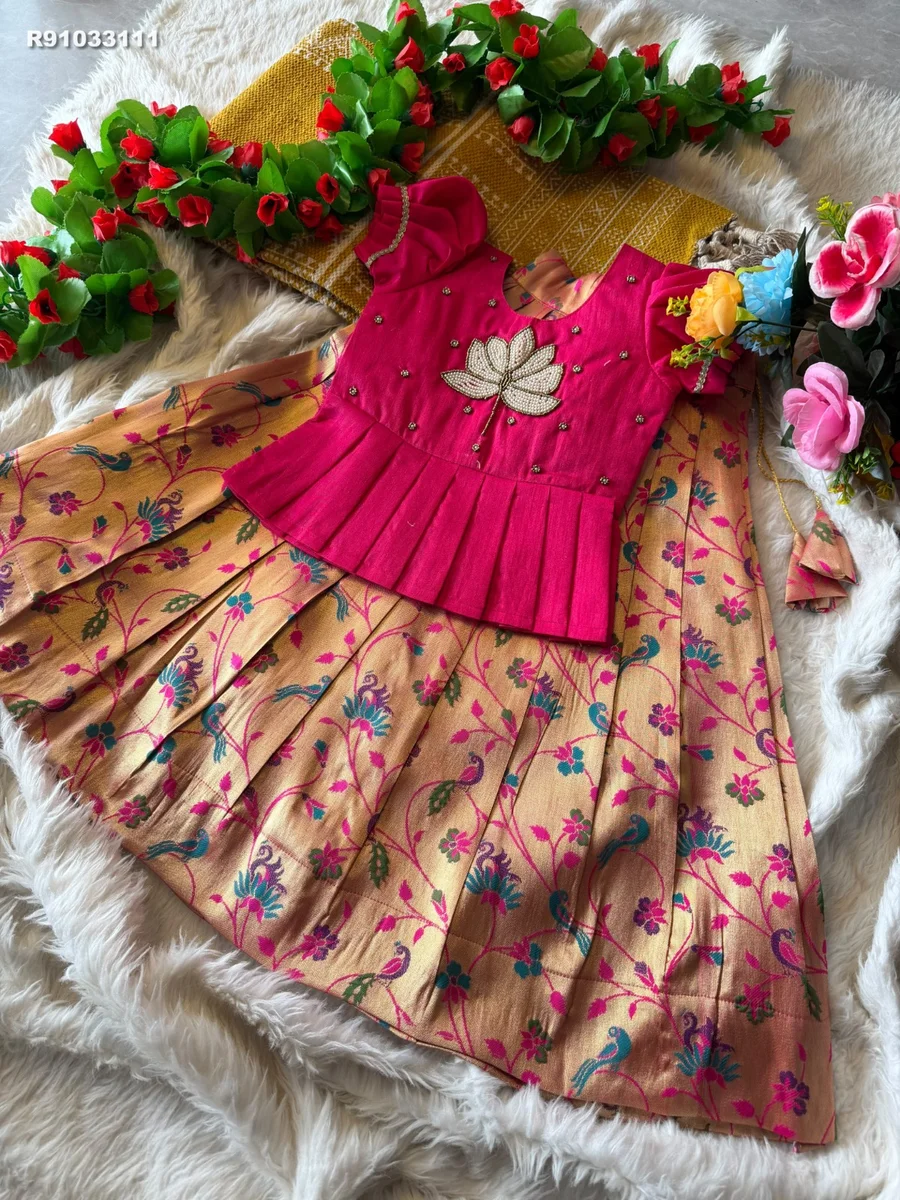 RK ethinic...Lehenga:- RK Ethnic....Paithani silk with zari weaving and Meena's design