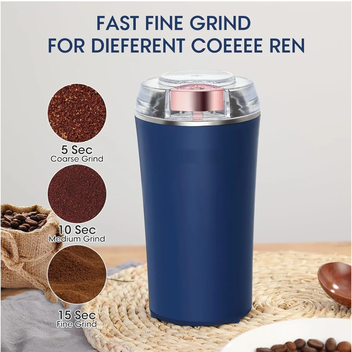 Coffee Grinder Blender – Portable 4-Blade Mini Mixer | Dabster   SKU 5324_coffee_grinder_100g  DSIN 5324 6