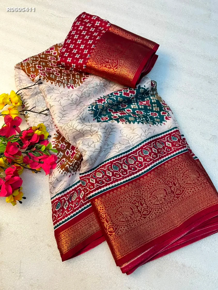 Rk ethinics....super premium georgette sarees.. UNIFORM design. Full washable 4