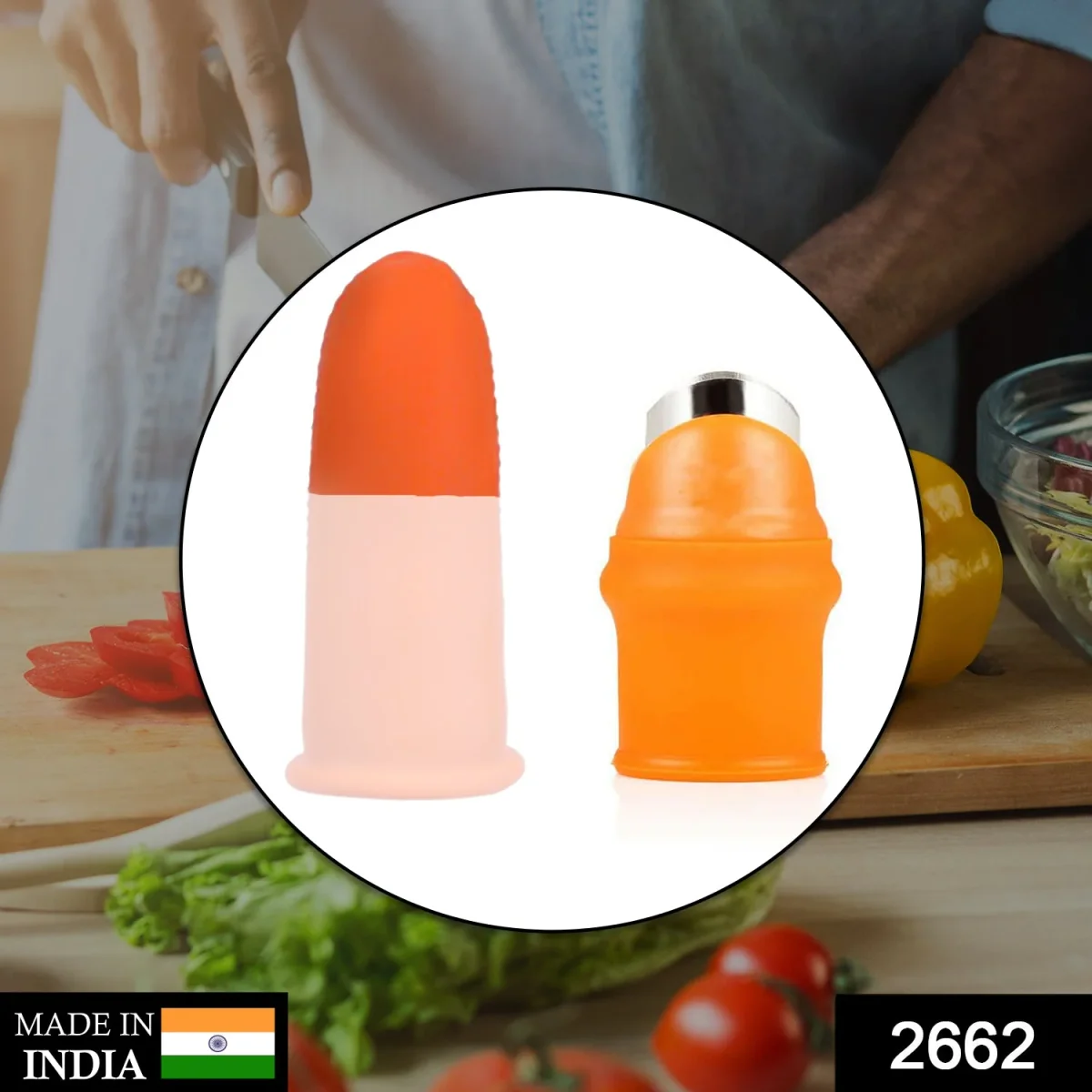 Vegetable Thumb Cutter – Safe & Easy Kitchen Tool | Quickslice SKU 2662_1pair_vege_thumb_cutter  DSIN 2662 2
