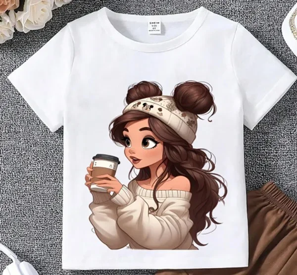 Product ID: PQ8fjKAF  Bestseller Brown Cotton Tinkle Trendy Girls T-Shirt & Pant Sets 3