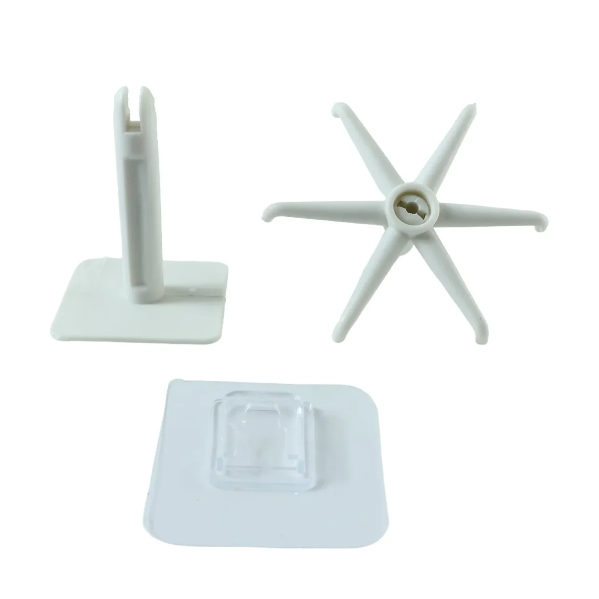 Self-Adhesive Wall Hook – 360° Rotating & Waterproof | GlimmerHome SKU 4644_white_360d_utensils_hook  DSIN 4644 5