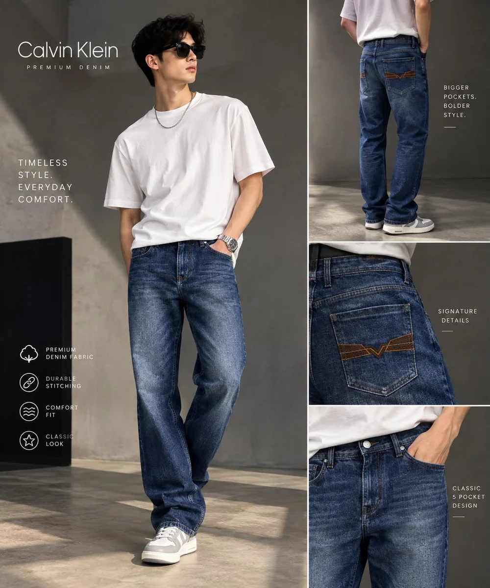 CALVIN KLEIN LUXURY & IMPORTED BRAND PREMIUM JEANS