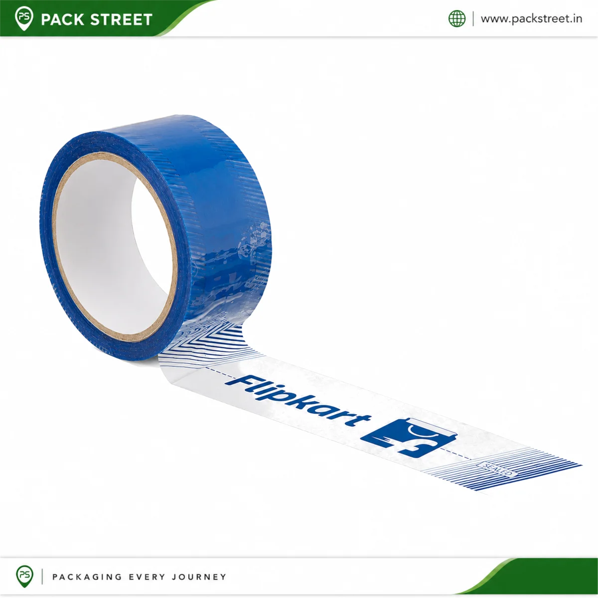 Flipkart Printed 2 Inch Blue BOPP Packing Tape (40 Micron, 65m) (Copy)