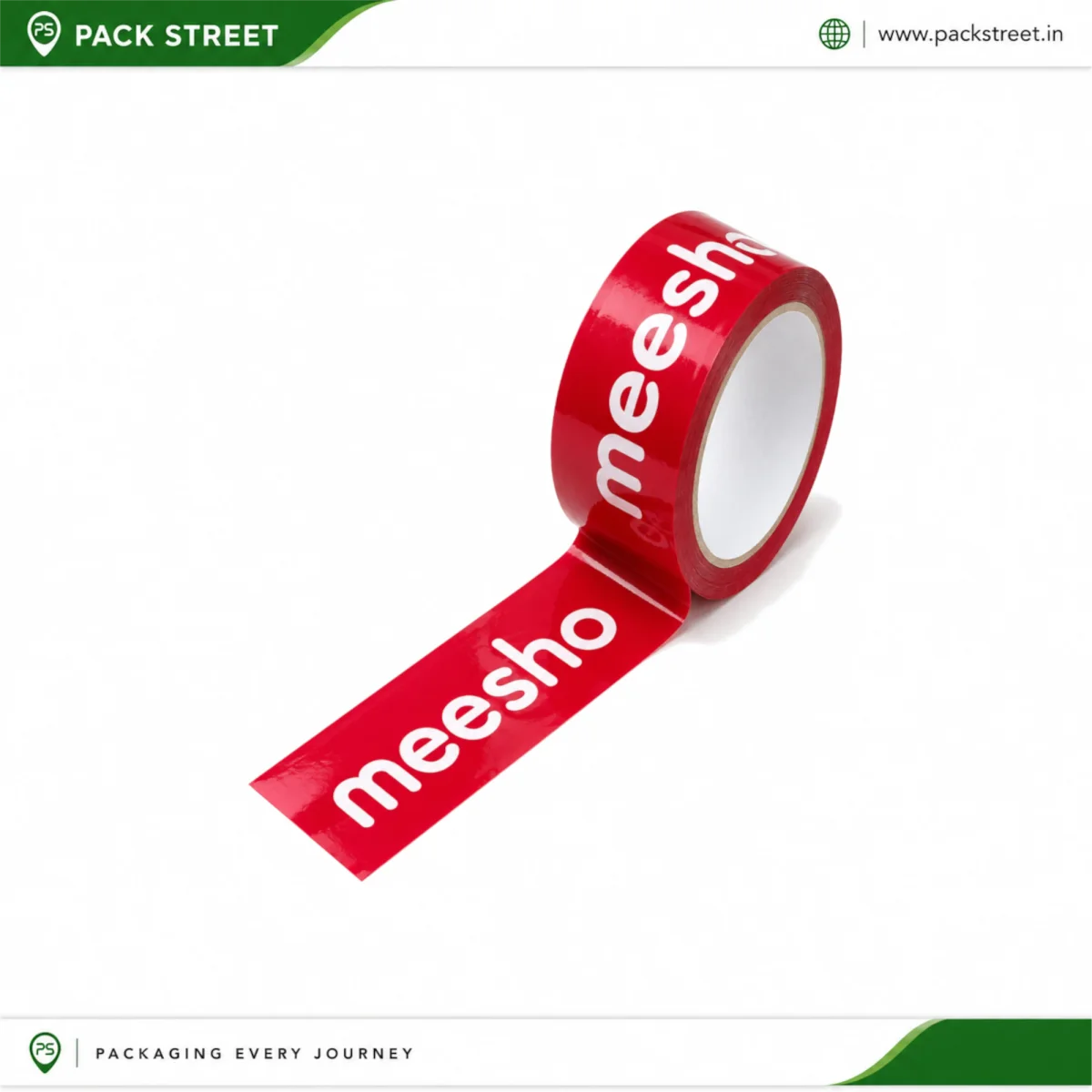 Meesho Printed 2 Inch Pink BOPP Packing Tape (40 Micron, 65m) (Copy)