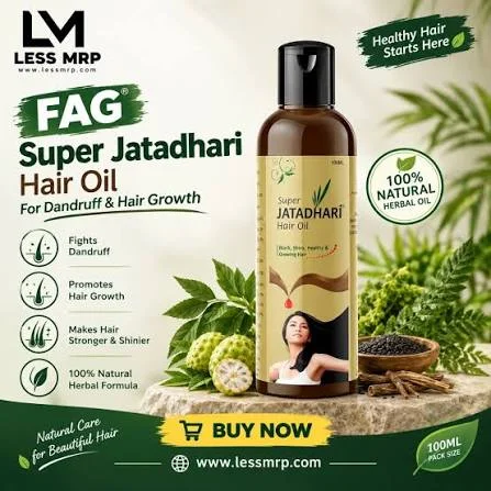 FAG Super Jatadhari Hair Oil 200ml | Herbal Hair Oil for Dandruff Control, Hair Growth & Strong, Shiny Hair