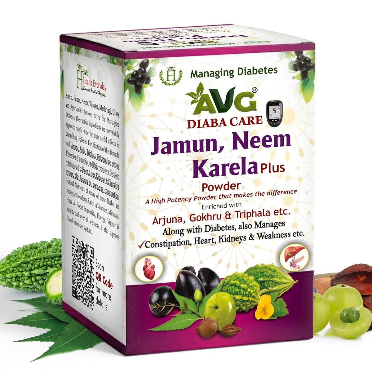 AVG Diaba Care Karela Jamun Neem Powder 200g