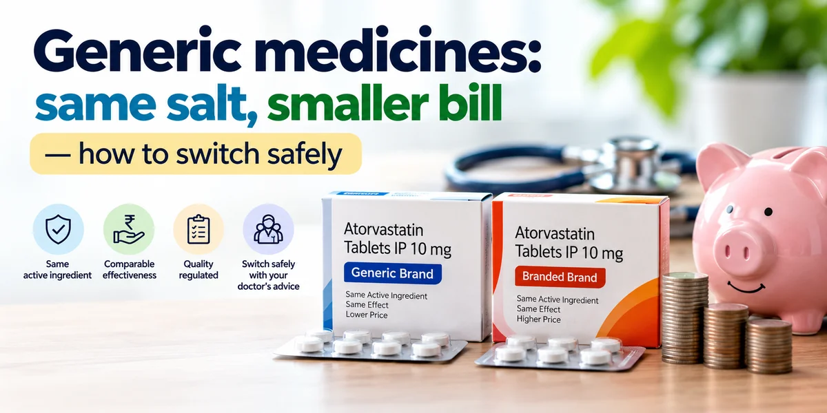 Generic medicines: same salt, smaller bill — how to switch safely