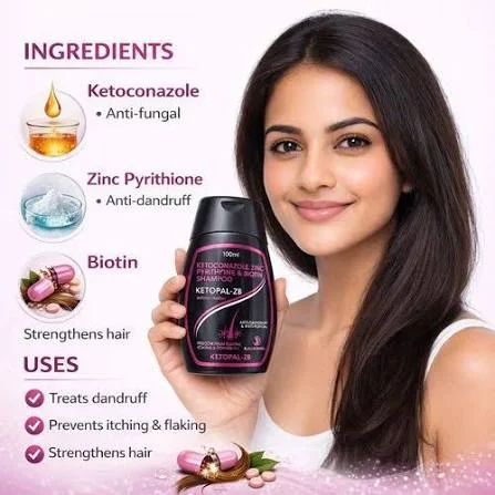 Ketopal ZB 100ml Shampoo ( Pack of 2 )