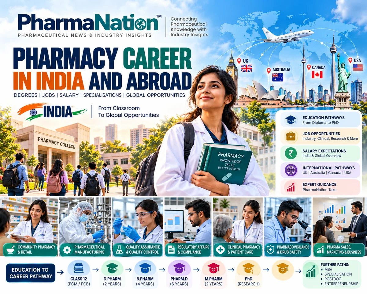 Pharmacy Career in India and Abroad: The Complete Roadmap from Diploma to PhD, Salaries, Jobs and Global Opportunities