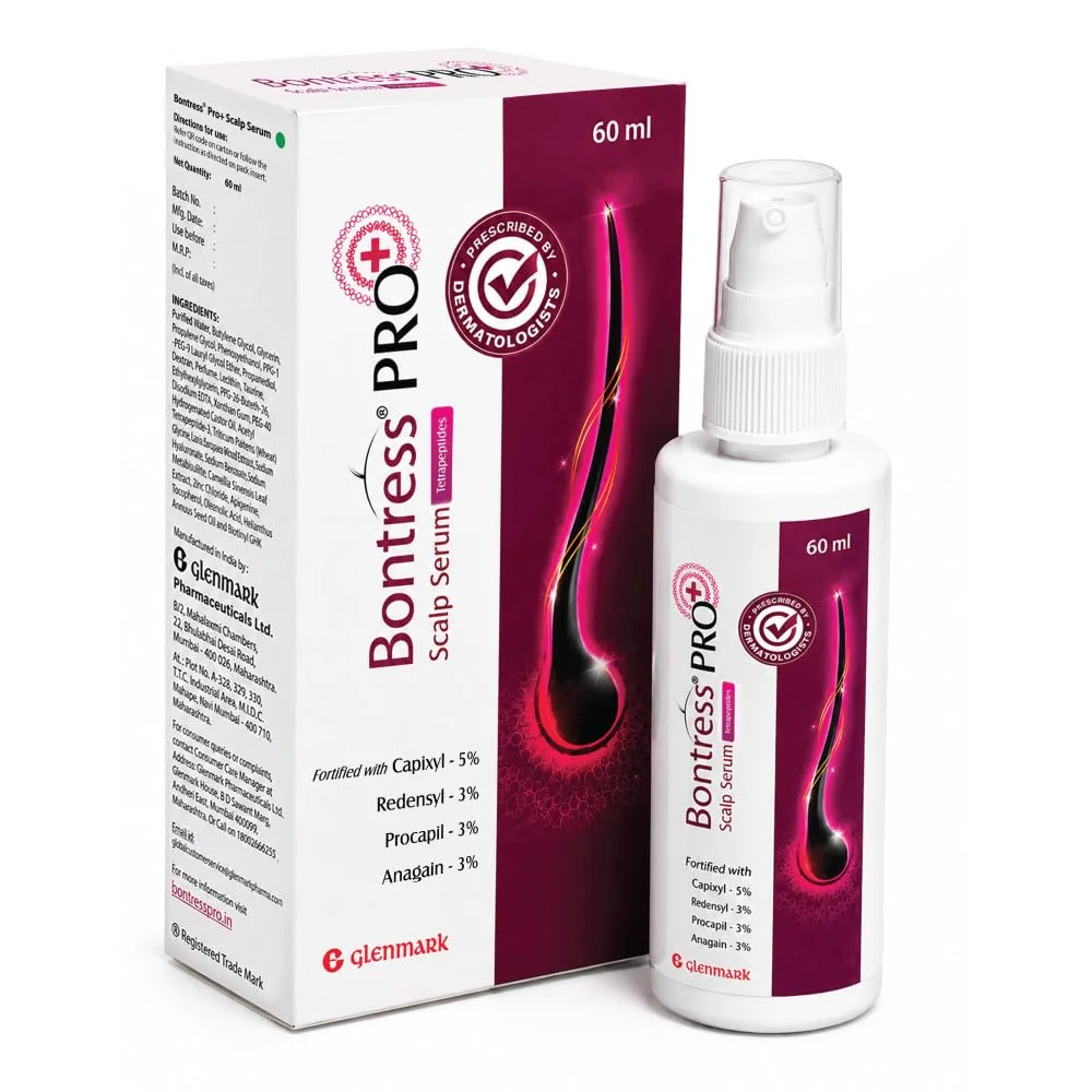 Bontress PRO+ Scalp Serum | Powered by Pro Active Peptides – 5% Capixyl, 3% Redensyl, 3% Anagain, 3% Procapil | 60ml