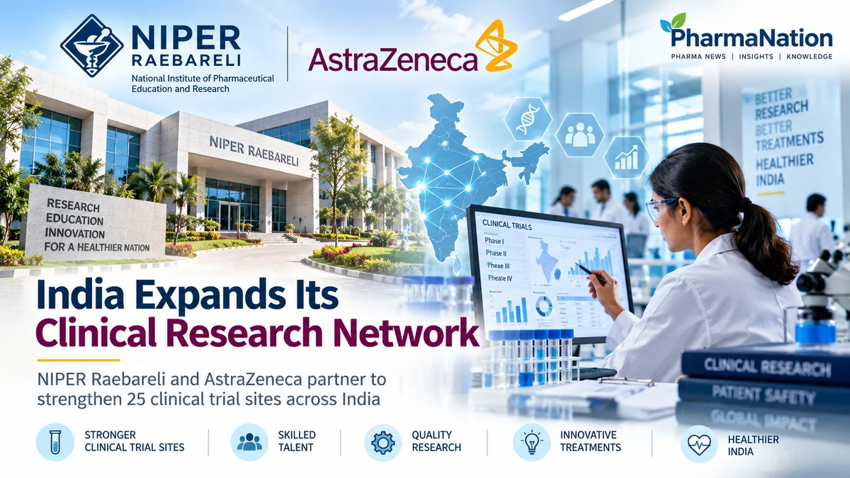 India’s Clinical Research Revolution: NIPER Raebareli and AstraZeneca Join Hands to Strengthen 25 Clinical Trial Sites