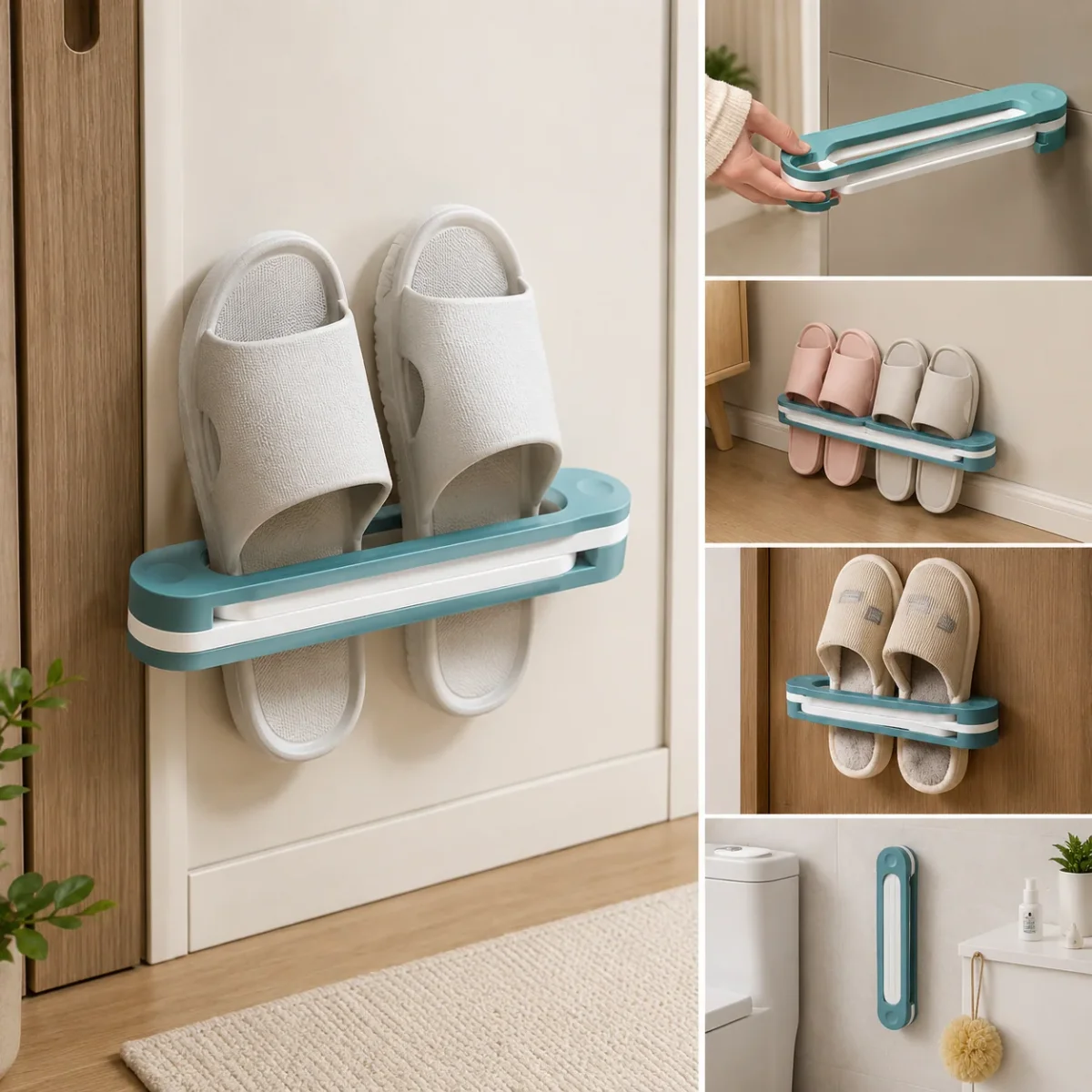 Folding Shoe Rack – Space-Saving Slipper Organizer | FreshAura Homeware
