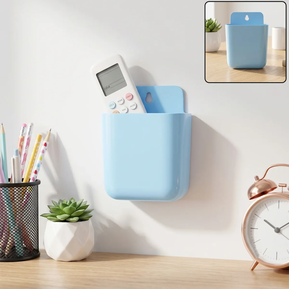 Wall Mounted Storage Pocket – Durable Plastic Organizer for Home