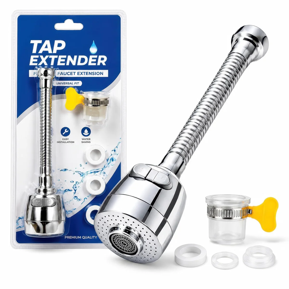 Water-Saving Faucet Sprayer – 360° Rotating Extension | Mist & Relax