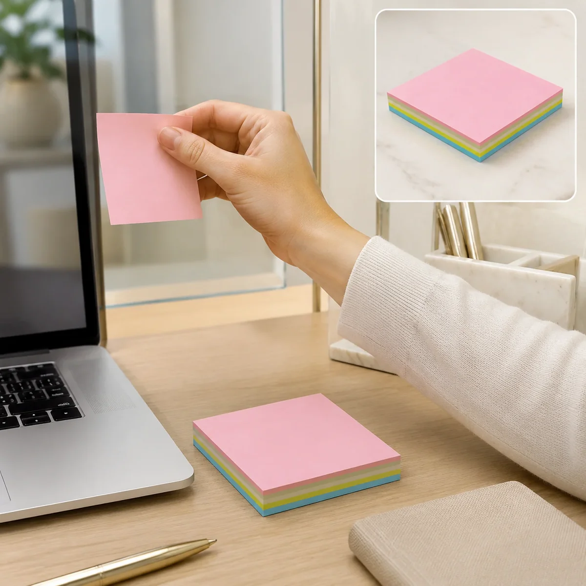 Sticky Notes 100 Sheets 3x3 Inch – Quick Notes & Reminders