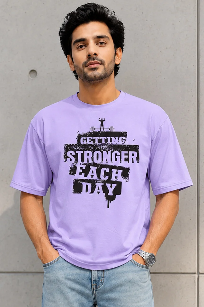 Tee Town Men's Oversized Cotton Blend Stylish T-Shirt | Half Sleeve Round Neck Casual T-Shirt