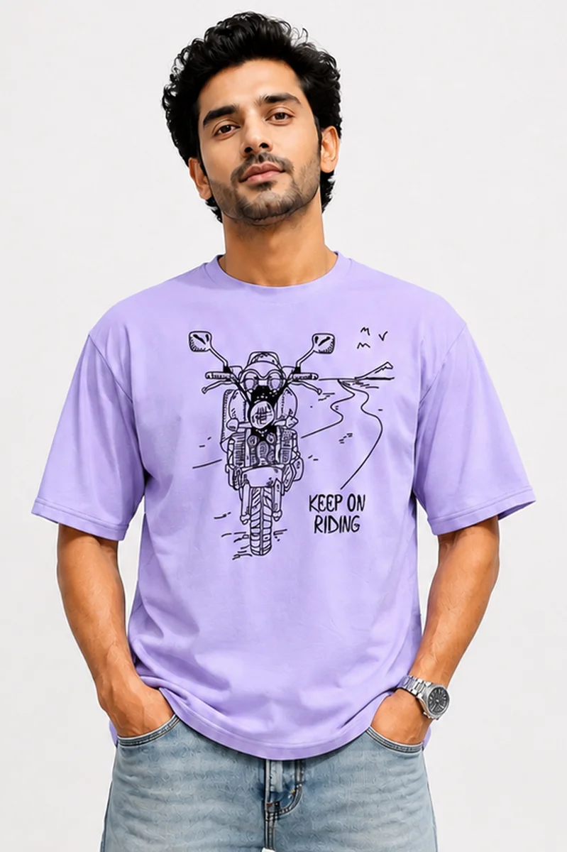 Tee Town Men's Oversized Cotton Blend Stylish T-Shirt | Half Sleeve Round Neck Casual T-Shirt