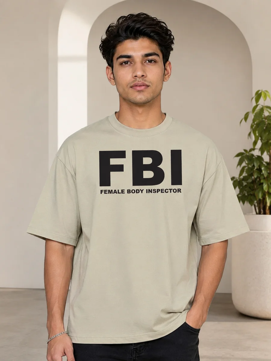 Tee Town Men's Oversized Cotton Blend Stylish T-Shirt | Half Sleeve Round Neck Casual T-Shirt