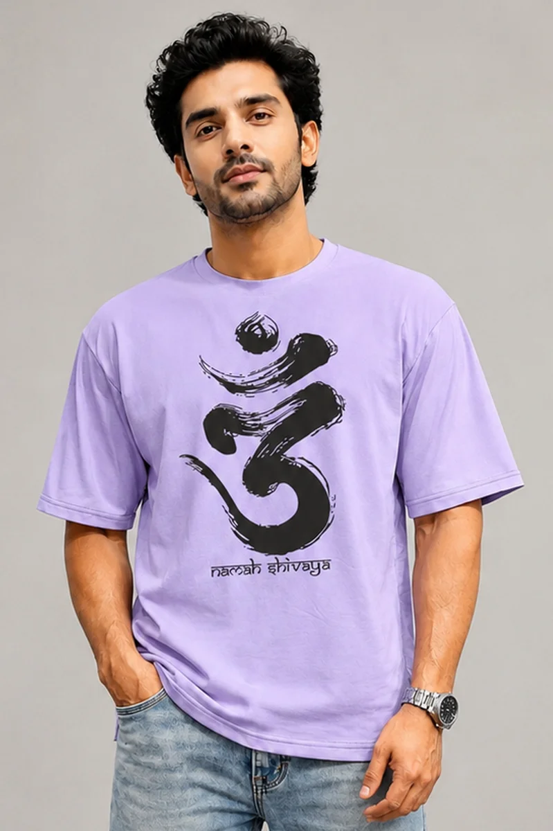 Tee Town Men's Oversized Cotton Blend Stylish T-Shirt | Half Sleeve Round Neck Casual T-Shirt