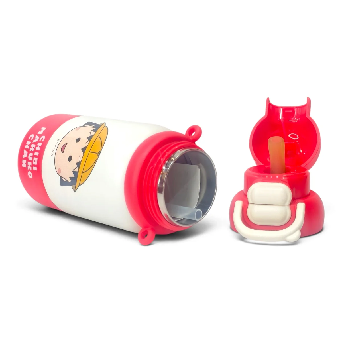 Chibi Maruko Chan Kids Water Bottle with Straw