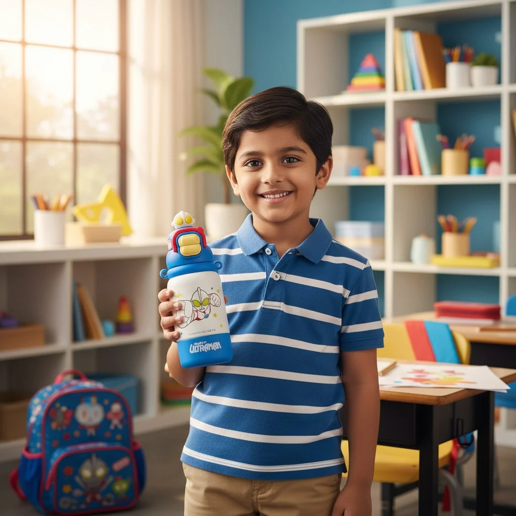 kid holding best water bottle