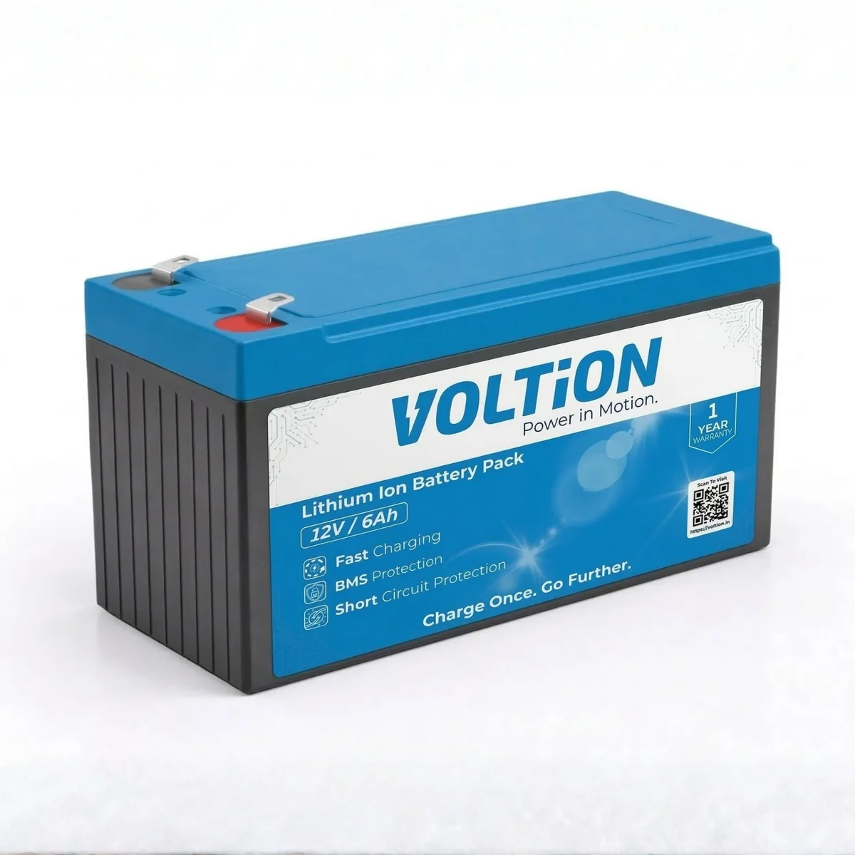 VOLTion 12V 6Ah LiFePO4 Lithium Battery for Agricultural Spray Pump, Solar Lights, UPS, Toys, etc. 2