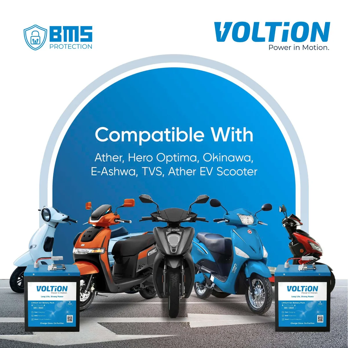 VOLTion 48V 30Ah LiFePO4 Lithium Battery for Electric Scooter and EVs. 2